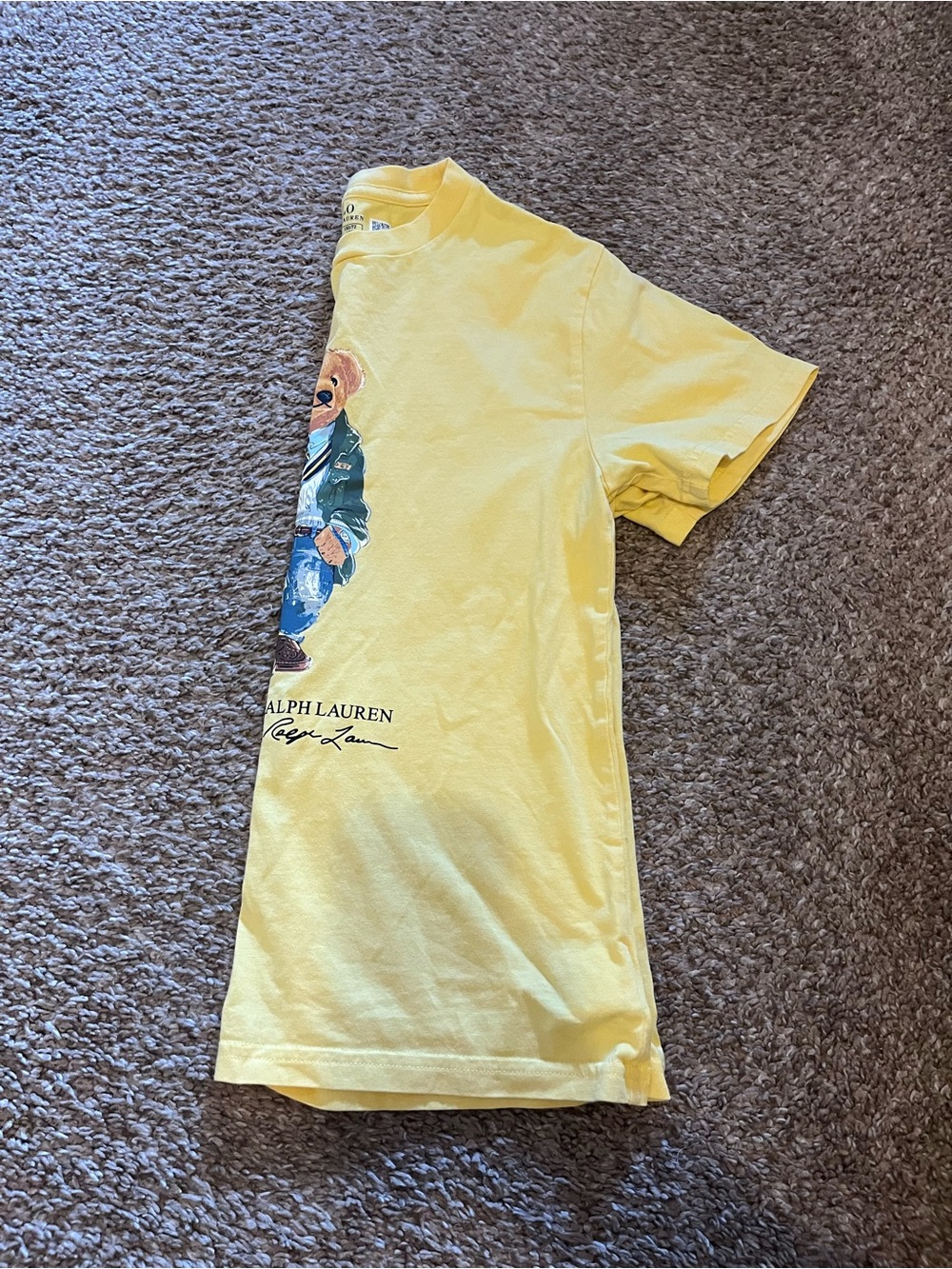 Ralph Lauren Yellow Polo Bear Short Sleeve Tee